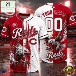 Cincinnati Reds 2026 MLB Eagle America Personalized Baseball Jersey , MLB Sports Baseball Jersey Cincinnati Reds 2026 Mlb Eagle America Personalized Baseball Jersey