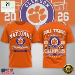 Clemson Tigers NCAA Road to Glory 2026 Football Champions 3D Shirt , NCAA College 3D Shirt Clemson Tigers Ncaa Road TO Glory 2026 Football Champions 3D Shirt