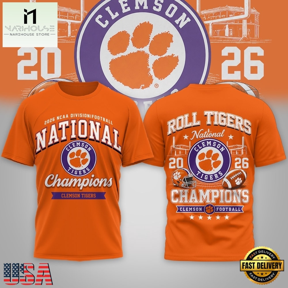 Clemson Tigers NCAA Road to Glory 2026 Football Champions 3D Shirt , NCAA College 3D Shirt Clemson Tigers NCAA Road to Glory 2026 Football Champions 3D Shirt , NCAA College 3D Shirt