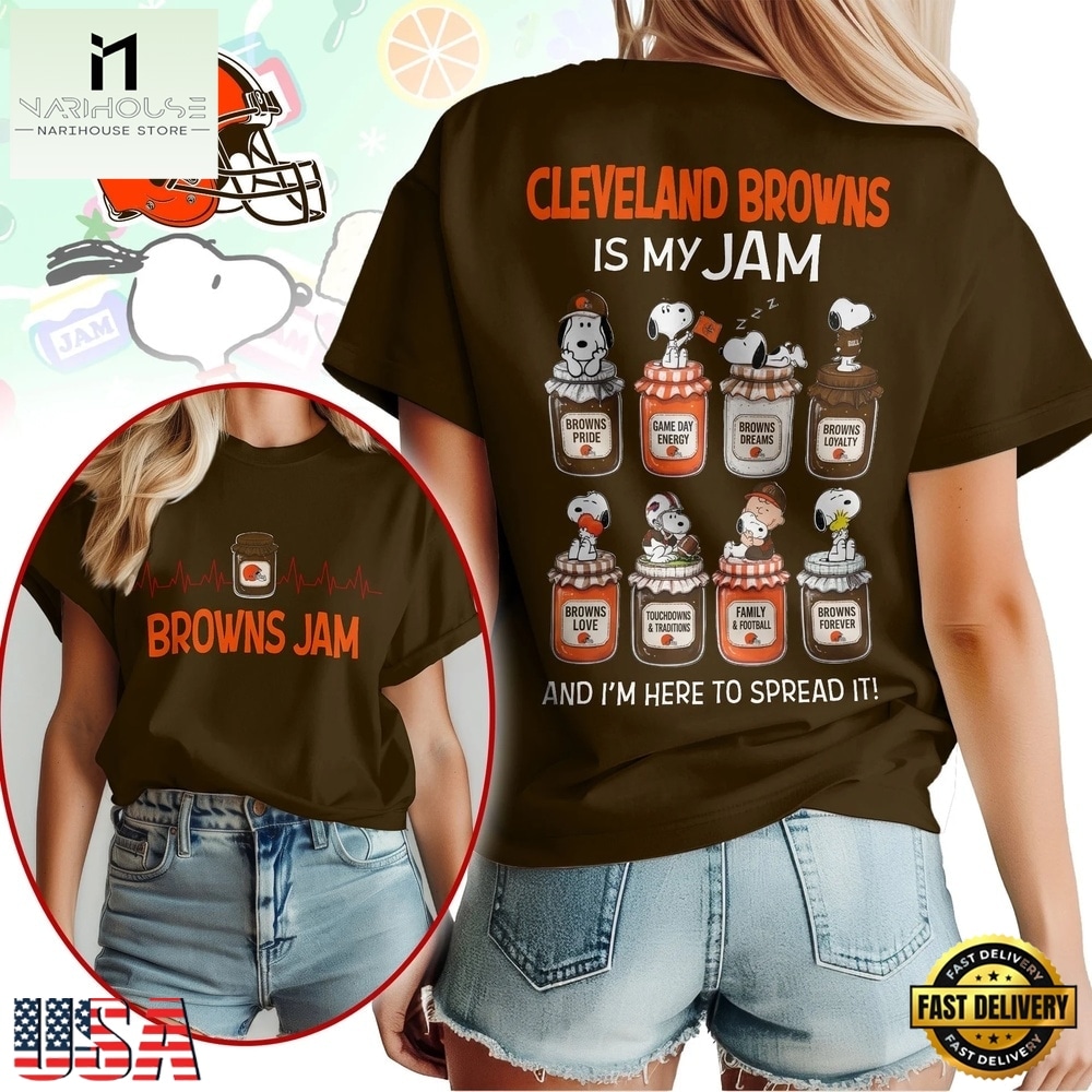 Cleveland Browns NFL Jam Snoopy Peanuts Football Fan 3D Shirt, NFL Sporty Shirt Cleveland Browns NFL Jam Snoopy Peanuts Football Fan 3D Shirt, NFL Sporty Shirt