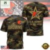 Cleveland Browns NFL Veterans US Army Camo New Design 3D Shirt , NFL Sporty Shirt Cleveland Browns Nfl Veterans US Army Camo New Design 3D Shirt