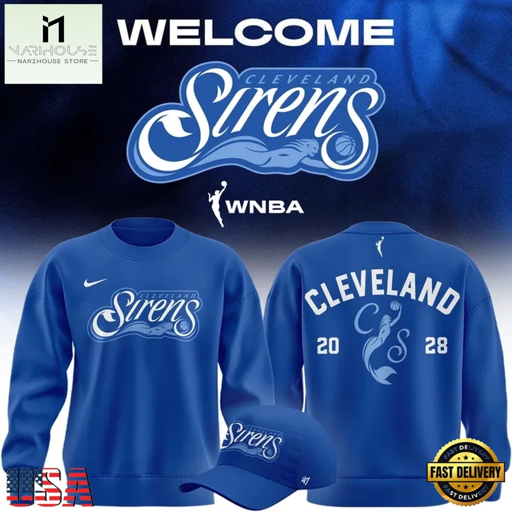 Cleveland Sirens 2028 WNBA Primary Logo Blue Sweatshirt , Trending New Design Shirt Cleveland Sirens 2028 WNBA Primary Logo Blue Sweatshirt , Trending New Design Shirt