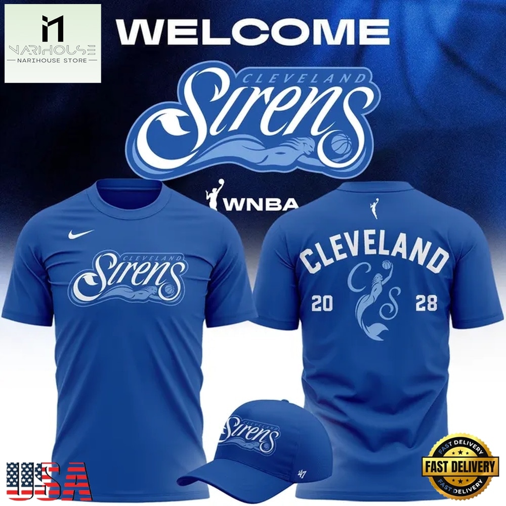 Cleveland Sirens 2028 WNBA Primary Logo Blue T Shirt , Trending New Design Shirt Cleveland Sirens 2028 WNBA Primary Logo Blue T Shirt , Trending New Design Shirt