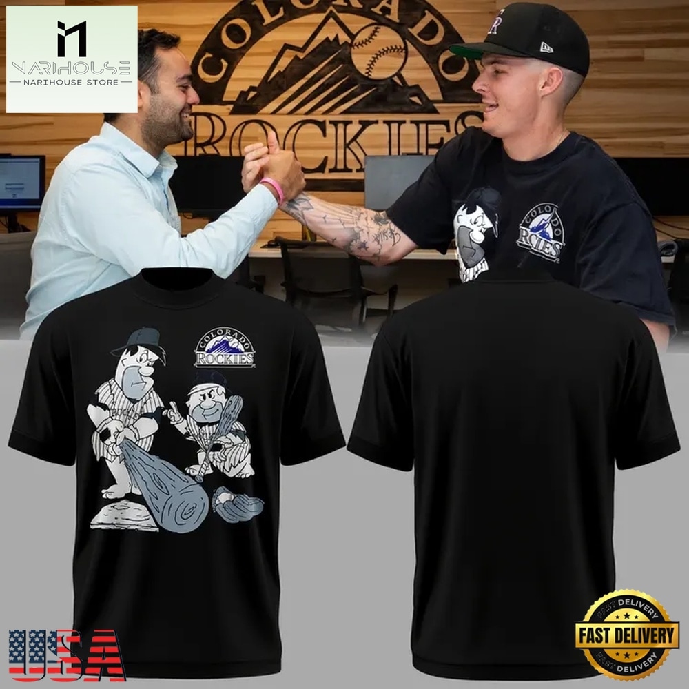 Colorado Rockies x The Flintstones 2026 T Shirt , Music Fans 3D T Shirt Colorado Rockies x The Flintstones 2026 T Shirt , Music Fans 3D T Shirt