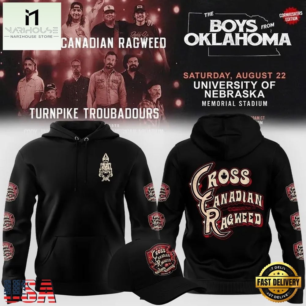 Cross Canadian Ragweed x Nebraska 2026 Black Hoodie, Popular 3D Music Tee Cross Canadian Ragweed x Nebraska 2026 Black Hoodie, Popular 3D Music Tee