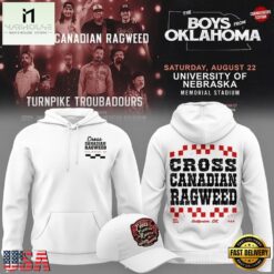 Cross Canadian Ragweed x Nebraska 2026 White Hoodie, Popular 3D Music Tee Cross Canadian Ragweed X Nebraska 2026 White Hoodie