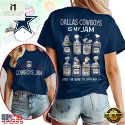 Dallas Cowboys NFL Jam Snoopy Peanuts Football Fan 3D Shirt, NFL Sporty Shirt Dallas Cowboys Nfl Jam Snoopy Peanuts Football Fan 3D Shirt