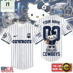 Dallas Cowboys NFL Kitty Game Day Custom Baseball Jersey Shirt , NFL Game Day Jersey Dallas Cowboys Nfl Kitty Game Day Custom Baseball Jersey Shirt