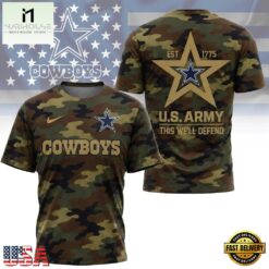 Dallas Cowboys NFL Veterans US Army Camo New Design 3D Shirt , NFL Sporty Shirt Dallas Cowboys Nfl Veterans US Army Camo New Design 3D Shirt
