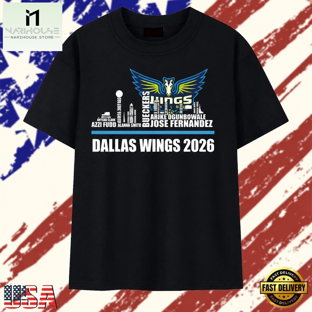 Dallas Wings 2026 Skyline Roster Word Art Basketball T Shirt , Stylish 2D Graphic Shirt Dallas Wings 2026 Skyline Roster Word Art Basketball T Shirt , Stylish 2D Graphic Shirt