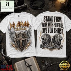 Def Leppard Christian Stand Firm Roar With Purpose 3D Shirt, Popular 3D Music Tee Def Leppard Christian Stand Firm Roar With Purpose 3D Shirt