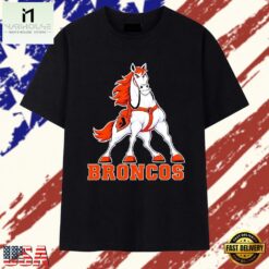 Denver Broncos Mascot Logo NFL Football T Shirt, Stylish 2D Graphic Shirt Denver Broncos Mascot Logo Nfl Football T Shirt