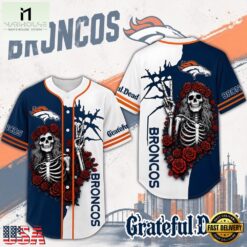 Denver Broncos NFL Game Day Grateful Dead Baseball Jersey Shirt, NFL Game Day Jersey Denver Broncos Nfl Game Day Grateful Dead Baseball Jersey Shirt