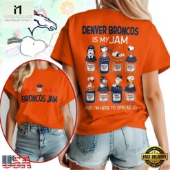 Denver Broncos NFL Jam Snoopy Peanuts Football Fan 3D Shirt, NFL Sporty Shirt Denver Broncos Nfl Jam Snoopy Peanuts Football Fan 3D Shirt