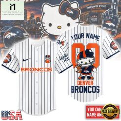 Denver Broncos NFL Kitty Game Day Custom Baseball Jersey Shirt , NFL Game Day Jersey Denver Broncos Nfl Kitty Game Day Custom Baseball Jersey Shirt