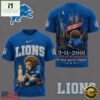 Detroit Lions NFL 9 11 25th Anniversary Never Forget Memorial 3D T Shirt, NFL Sporty Shirt Detroit Lions Nfl 9 11 25th Anniversary Never Forget Memorial 3D T Shirt
