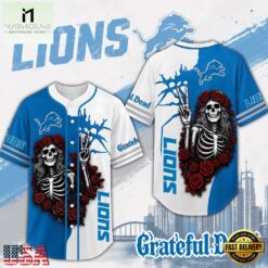 Detroit Lions NFL Game Day Grateful Dead Baseball Jersey Shirt, NFL Game Day Jersey Detroit Lions Nfl Game Day Grateful Dead Baseball Jersey Shirt