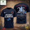 Detroit Lions NFL Honoring 25 Years Remembering September 11 T Shirt, NFL Sporty Shirt Detroit Lions Nfl Honoring 25 Years Remembering September 11 T Shirt