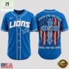 Detroit Lions NFL Stand For The Flag Kneel For The Cross Baseball Jersey Shirt , NFL Game Day Jersey Detroit Lions Nfl Stand For The Flag Kneel For The Cross Baseball Jersey Shirt