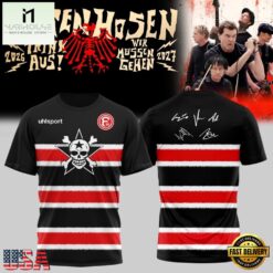 Die Toten Hosen Trink Aus Wir Müssen Gehen Tour 2026 27 New Design T Shirt , Popular 3D Music Tee Die Toten Hosen Trink Aus Wir Mussen Gehen Tour 2026 27 New Design T Shirt