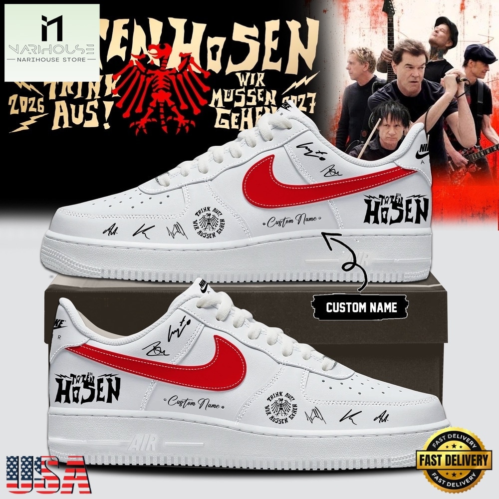 Die Toten Hosen Trink Aus Wir Müssen Gehen Tour 2026 27 White Air Force 1 Shoes Die Toten Hosen Trink Aus Wir Müssen Gehen Tour 2026 27 White Air Force 1 Shoes