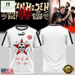 Die Toten Hosen Trink Aus Wir Müssen Gehen Tour 2026 27 White T Shirt , Popular 3D Music Tee Die Toten Hosen Trink Aus Wir Mussen Gehen Tour 2026 27 White T Shirt