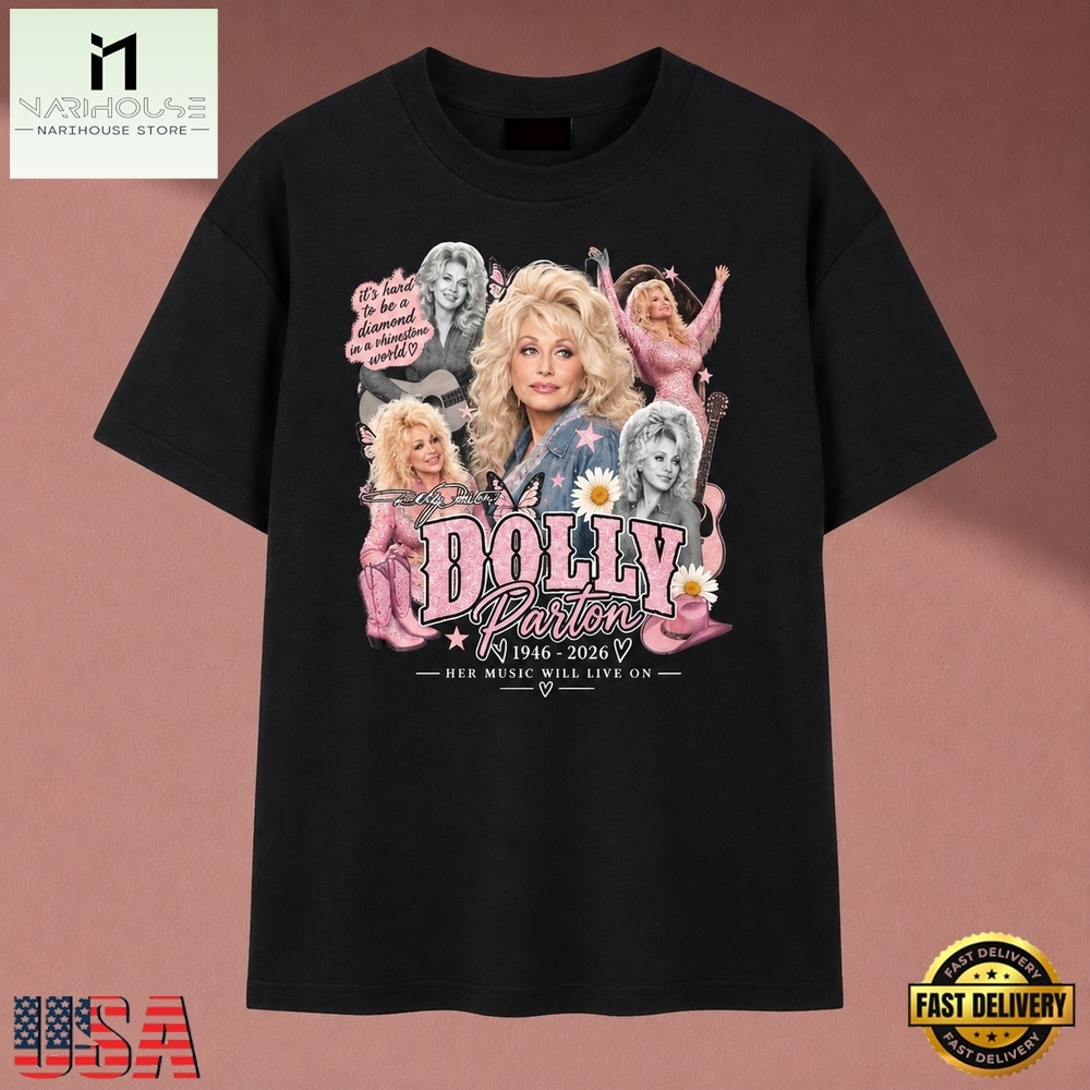 Dolly Parton Diamond In A Rhinestone World Vintage Graphic T Shirt, Music Fan 2D Shirt Dolly Parton Diamond IN A Rhinestone World Vintage Graphic T Shirt