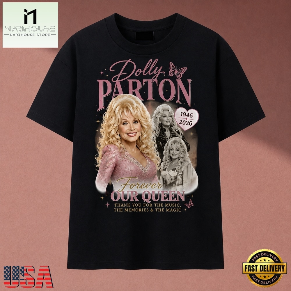 Dolly Parton Forever Our Queen Pink Vintage Heart Graphic T Shirt, Music Fan 2D Shirt Dolly Parton Forever Our Queen Pink Vintage Heart Graphic T Shirt