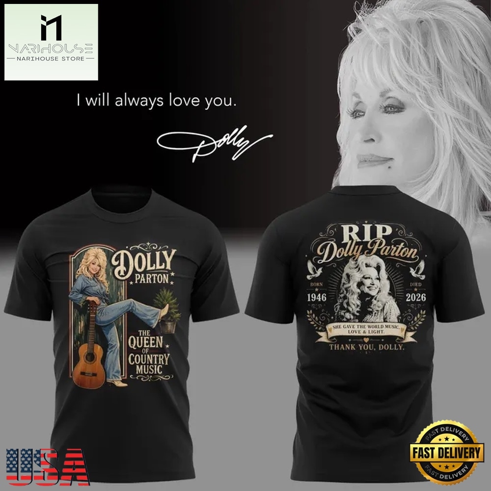 Dolly Parton Rest In Peace The Queen Of Country Music 1946 2026 T Shirt, Popular 3D Music Tee Dolly Parton Rest In Peace The Queen Of Country Music 1946 2026 T Shirt, Popular 3D Music Tee