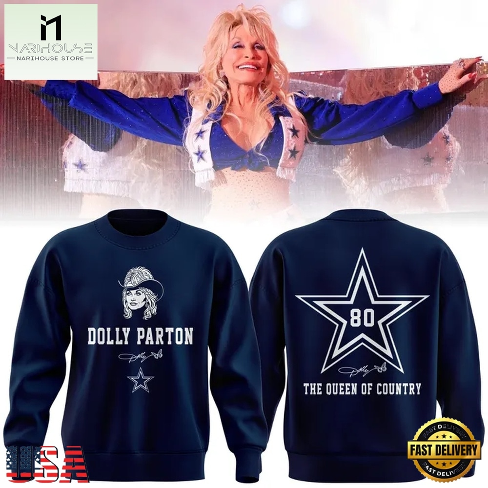 Dolly Parton The Queen of Country x Dallas Cowboys Sweatshirt, Popular 3D Music Tee Dolly Parton The Queen of Country x Dallas Cowboys Sweatshirt, Popular 3D Music Tee