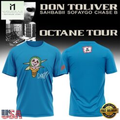 Don Toliver Octane Tour Signed 2026 Blue T Shirt, Popular 3D Music Tee Don Toliver Octane Tour Signed 2026 Blue T Shirt