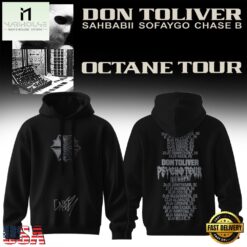 Don Toliver Octane Tour Signed 2026 Schedule Hoodie, Popular 3D Music Tee Don Toliver Octane Tour Signed 2026 Schedule Hoodie