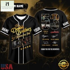 Doobie Brothers Band Anniversary Jersey , Concert Baseball Jersey Doobie Brothers Band Anniversary Jersey