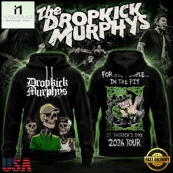 Dropkick Murphys St.Patrick’s Day 2026 Tour Hoodie , Popular 3D Music Tee Dropkick Murphys ST Patrick S Day 2026 Tour Hoodie
