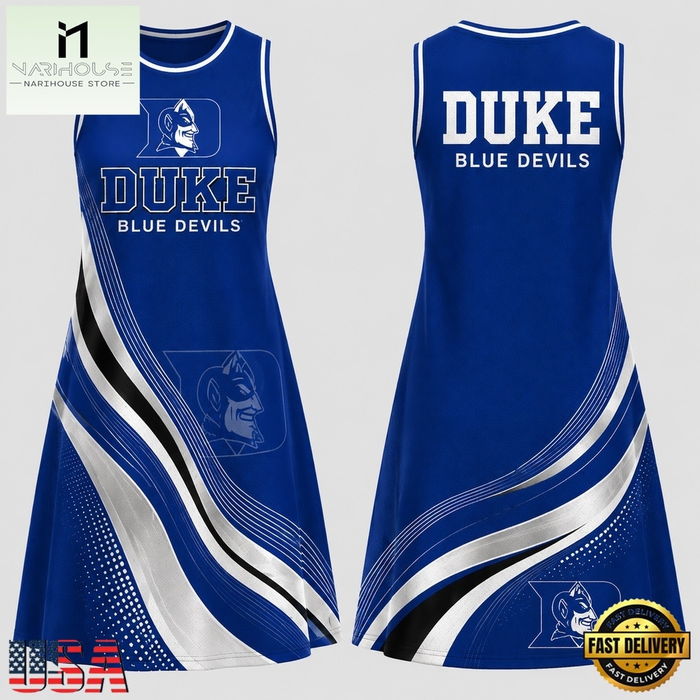 Duke Blue Devils NCAA Team Pride Women's Sleeveless Dress, NCAA Women Team Dress Duke Blue Devils NCAA Team Pride Women's Sleeveless Dress, NCAA Women Team Dress