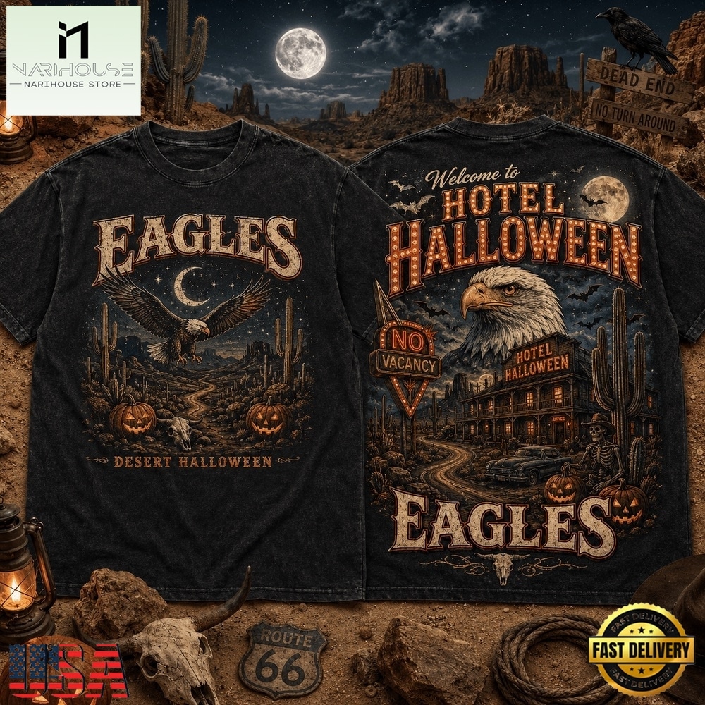 Eagles Welcome to Hotel Halloween T Shirt, Desert Halloween 3D Shirt , Popular 3D Music Tee Eagles Welcome to Hotel Halloween T Shirt, Desert Halloween 3D Shirt , Popular 3D Music Tee
