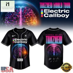 Electric Callboy Tanzneid World Tour 2026 Signed Limited Edition Baseball Jersey, Concert Baseball Jersey Electric Callboy Tanzneid World Tour 2026 Signed Limited Edition Baseball Jersey
