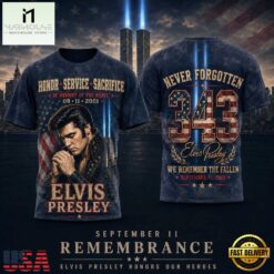 Elvis Presley 911 Tribute Twin Towers 343 Fallen Heroes 3D Shirt, Popular 3D Music Tee Elvis Presley 911 Tribute Twin Towers 343 Fallen Heroes 3D Shirt