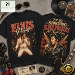 Elvis Presley All Night Long 3D Graphic Shirt, Popular 3D Music Tee Elvis Presley All Night Long 3D Graphic Shirt