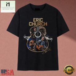 Eric Church Country Music Guitar Photo Collage Graphic T Shirt, Music Fan 2D Shirt Eric Church Country Music Guitar Photo Collage Graphic T Shirt