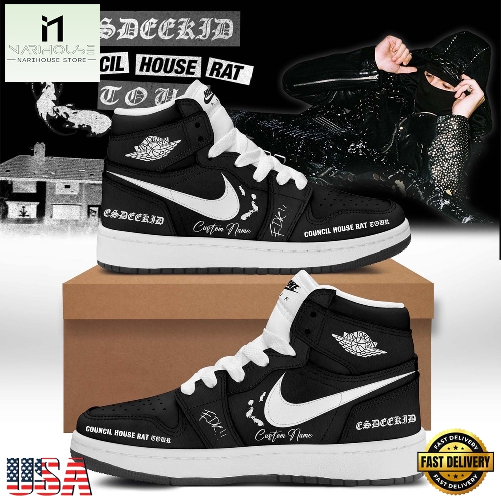 EsDeeKid Council House Rat Tour 2026 Black Air Jordan 1 Hightop Shoes EsDeeKid Council House Rat Tour 2026 Black Air Jordan 1 Hightop Shoes