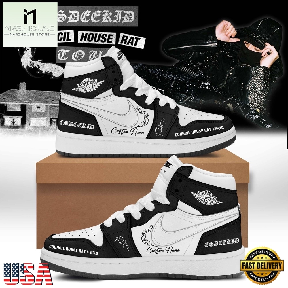 EsDeeKid Council House Rat Tour 2026 Personalized Air Jordan 1 Hightop Shoes EsDeeKid Council House Rat Tour 2026 Personalized Air Jordan 1 Hightop Shoes