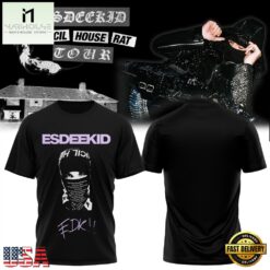 EsDeeKid Council House Rat Tour 2026 Signed 3D Shirt , Music Fans 3D T Shirt Esdeekid Council House Rat Tour 2026 Signed 3D Shirt