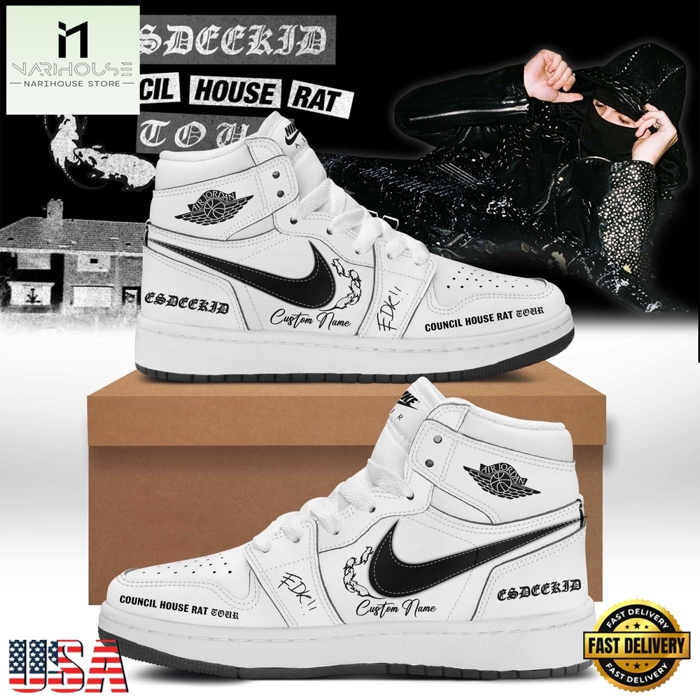 EsDeeKid Council House Rat Tour 2026 White Air Jordan 1 Hightop Shoes EsDeeKid Council House Rat Tour 2026 White Air Jordan 1 Hightop Shoes