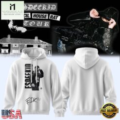 EsDeeKid Council House Rat Tour 2026 White Hoodie , Music Fans 3D T Shirt Esdeekid Council House Rat Tour 2026 White Hoodie