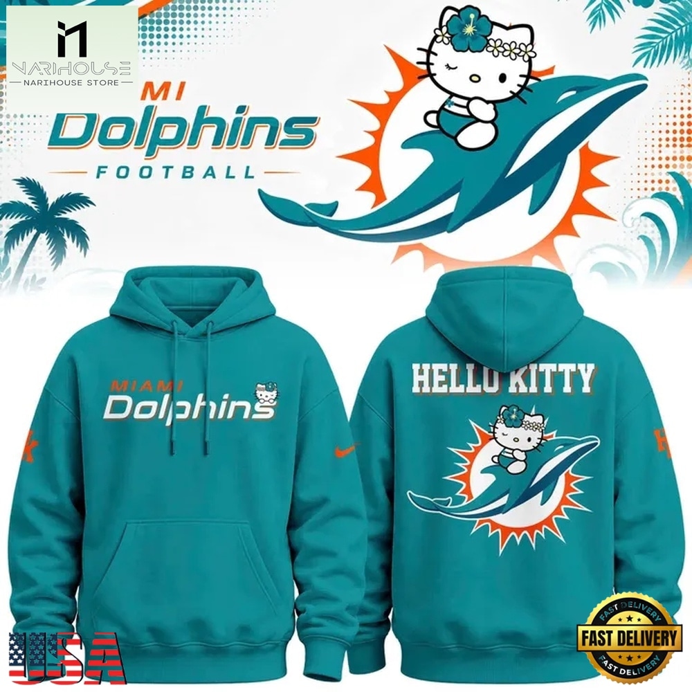 Exclusive Miami Dolphins x Hello Kitty 2026 Blue Hoodie , Music Fans 3D T Shirt Exclusive Miami Dolphins x Hello Kitty 2026 Blue Hoodie , Music Fans 3D T Shirt