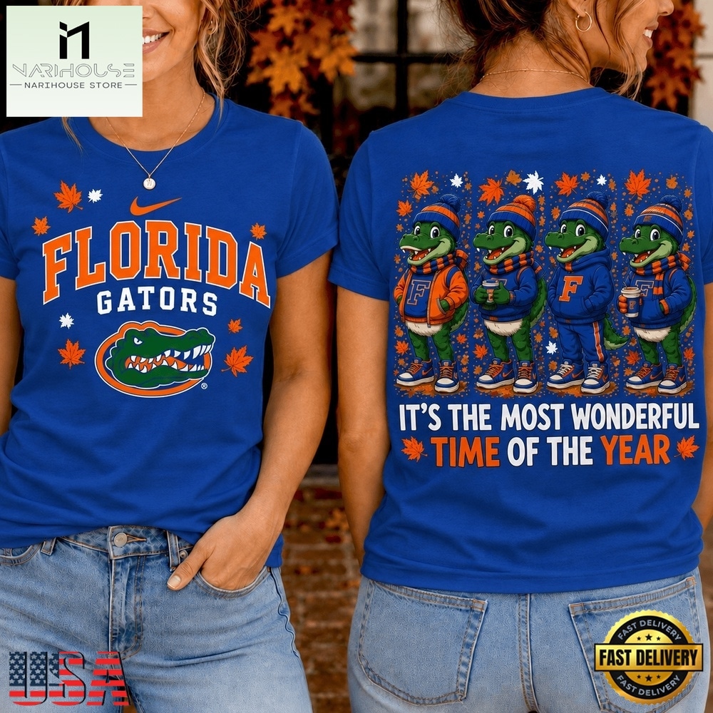 Florida Gators 2026 NCAA Autumn Festive Cheer T Shirt , NCAA College 3D Shirt Florida Gators 2026 NCAA Autumn Festive Cheer T Shirt , NCAA College 3D Shirt