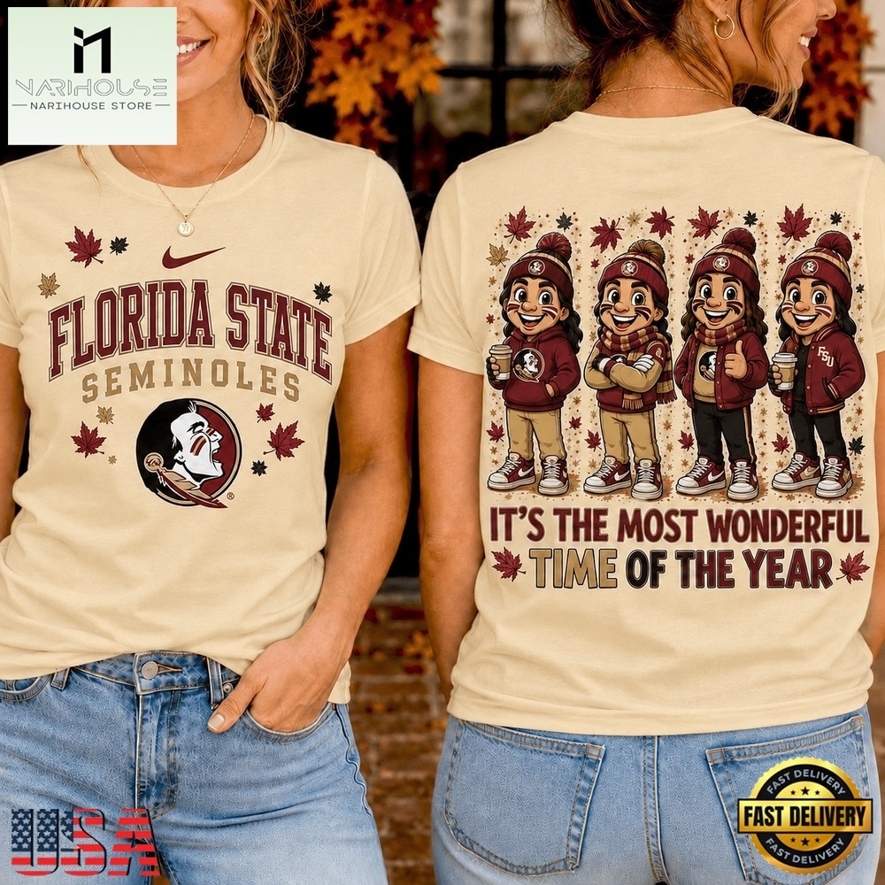 Florida State Seminoles 2026 NCAA Autumn Festive Cheer T Shirt , NCAA College 3D Shirt Florida State Seminoles 2026 NCAA Autumn Festive Cheer T Shirt , NCAA College 3D Shirt