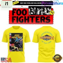 Foo Fighters Take Cover Tour 2026 Special New Yellow T Shirt , Popular 3D Music Tee Foo Fighters Take Cover Tour 2026 Special New Yellow T Shirt