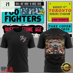Foo Fighters Toronto ON Event Shirt, TAKE COVER TOUR 2026 T Shirt , Popular 3D Music Tee Foo Fighters Toronto ON Event Shirt Take Cover Tour 2026 T Shirt